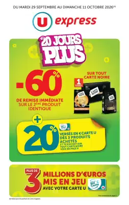 U Express (valable jusqu'au 11-10)