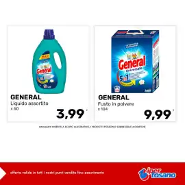 Volantino Iper Tosano settimana 39 Pagina 4: General Fusto in polvere €9,99, General liquido assortito €3,99