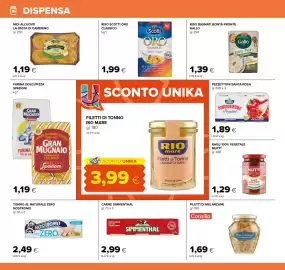 Volantino Tigre Pagina 14: Tonno al Naturale Zero Nostromo €2,49, Filetti di Tonno Rio Mare €3,99
