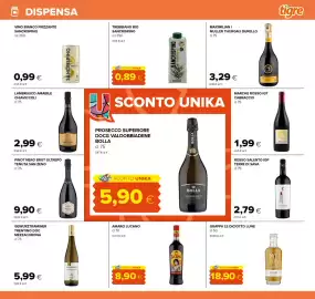 Volantino Tigre Pagina 19: Prosecco superiore docg valdobbiadene bolla €5,90, Pinot nero brut oltrepò tenuta san zeno €9,90