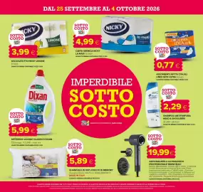 Volantino Tigre Pagina 4: Asciugatutto Nicky Limone €3,99, Detersivo liquido classico Dixan €5,99