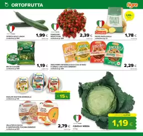 Volantino Tigre Pagina 7: Cavolo Verza €1,19, Cetrioli dolci lunghi €1,99