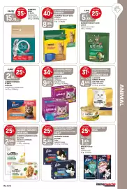 Folheto Intermarché semana 39 Página 45: Alimento húmido p/ gato Whiskas €9,87, Gourmet Gold €4,64