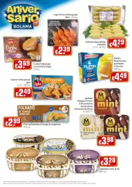 Folheto Bolama Página 8: Bolinhos bacalhau joledila €4,29, Magnum mini 3 chocolates amêndoas white amêndoas €3,98