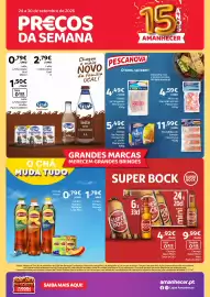 Folheto Amanhecer semana 39 Página 1: Filetes de Pangasius Pescanova €4,49, Medalhões de Salmão Pescanova €11,99