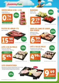 Folleto AhorraMas Página 3: Lote 2 kg de pollo €9,98, Manzana €2,29
