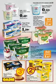 Folleto Gadis semana 39 Página 12: Reina flan de queso €3,00, Kéfir LARSA Natural, Sabor Limón o Fresa €0,41