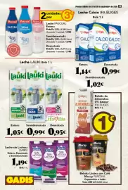 Folleto Gadis semana 39 Página 14: Leche PASCUAL €3,00, Kaiku leche sin lactosa €1,19