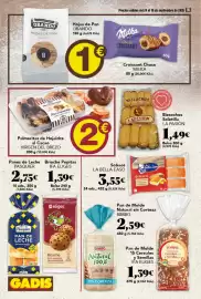 Folleto Gadis semana 39 Página 16: Virgen del Brezo palmeritas de hojaldre al cacao €2,00, La bella easo sobaos €3,55