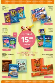 Scandinavian Park reklamblad Sida 14: Reese's peanut butter €166,67, Takis krydrede rullede majschips €150,00