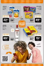 Scandinavian Park reklamblad Sida 5: Smirnoff red label €89,99, M&M's party €49,99