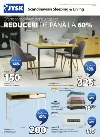 Catalog JYSK Pagină 1: Kronborg Nora prosop €18,50, Trappedal birou €200,00