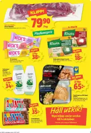 Coop Daglivs reklamblad vecka 40 Sida 7: Nick's proteinbar €38,00, Knorr buljongtärningar €18,00