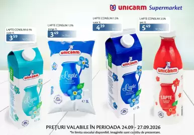 Catalog Unicarm Pagină 1: Unicarm lapte consum 0.1% €3,59