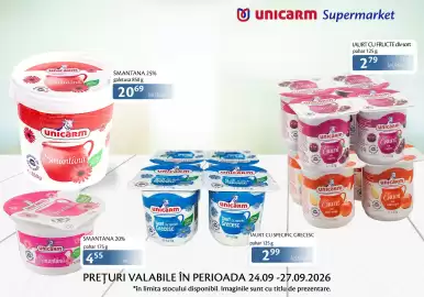 Catalog Unicarm Pagină 3: Unicarm smântână €20,69, Unicarm Smântână €4,55