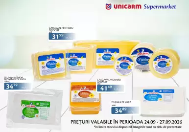 Catalog Unicarm Pagină 6: TELEMEA VETISOR PROASPATA DE VACA VRAC 3479 lei/kg unicarm Telemea Vetisor EXP 15/07/21 proaspătă