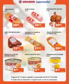 Catalog Unicarm Pagină 2: Slaninuta fiarta si afumata vrac €21,59, Unicanm mini ciolan afumat €23,79