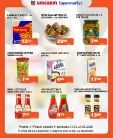 Catalog Unicarm Pagină 3: Defne masline verzi cu gogosari €29,95, Gran Cucina cremă pentru gătit usturoi €4,85