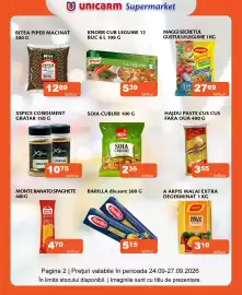 Catalog Unicarm Pagină 4: Knorr cub legume €5,39, Hajdu paste cus cus fara oua €3,55