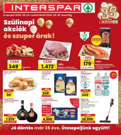 Interspar akciós újság hét 39 Oldal 1: Zwack Unicum, Unicum Orange Bitter €7.979,00, Regnum lecsókolbász €179,00