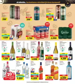 Interspar akciós újság hét 39 Oldal 24: Lisicza zöld veltelini száraz fehérbor €1.299,00, Kőbányai világos sör €1.799,00