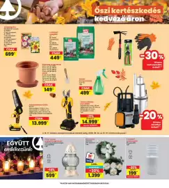 Interspar akciós újság hét 39 Oldal 27: Fehér-arany antikolt üvegmécse €599,00, Sirkoszorú €1.399,00