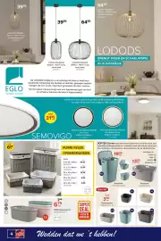 Euroshop folder Pagina 4: Opbergmanden €6,95, Lodods-hanglamp €64,95