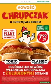 Żabka gazetka Strona 7: NOWOŚĆ WEEKEND W ŻABCE CHRUPCZAK O KURCZĘ! ALE DOBRE! SOCZYSTY FILET W CHRUPIĄCEJ PANIERCE AKTYWUJ