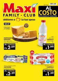 Volantino Maxi Family Pagina 1: Novellino classico Campiello €1,59, Parmigiano Reggiano €2,09