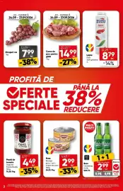 Catalog PROFI săptămâna 39 Pagină 2: Zuzu lapte 3,5% grăsime €8,79, Legume Fructe Buzău Pastă de tomate €4,49