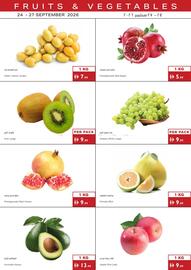 Istanbul Supermarket catalogue Page 2: FRUITS & VEGETABLES 2427 SEPTEMBER 2026 ٢٤ – ٢٧ سبتمبر ٢٠٢٦ 1 KG تمر اصفر اردني Dates