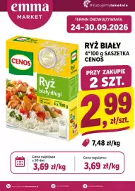 EMMA market gazetka tydzień 39 Strona 4: Ryż biały saszetka Cenos €2,99