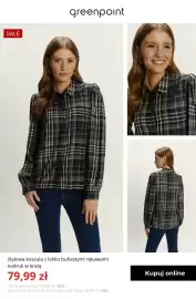 Greenpoint gazetka tydzień 39 Strona 10: Stylowa koszula z lekko bufiastymi rękawami nadruk w kratę Greenpoint €79,99
