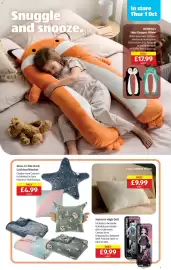Aldi leaflet week 40 Page 7: Glow-in-the-dark cushion/blanket €4,99, Monster High Doll €9,99