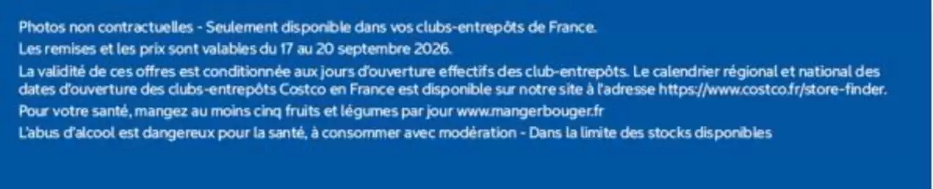 Catalogue Costco page 5: Photos non contractuelles - Seulement disponible dans vos clubs-entrepôts de France. Les remises et