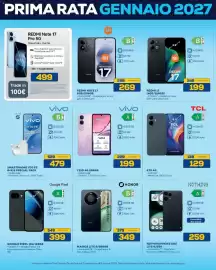 Volantino Euronics Bruno Pagina 12: TCL K70 4G €129,00, Vivo Y21d €199,00