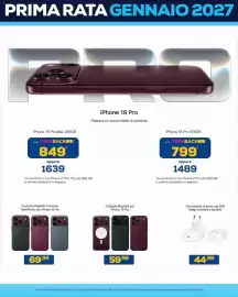 Volantino Euronics Bruno Pagina 16: IPhone 18 Pro €799,00, Custodia MagSafe in tessuto TechWoven per iPhone 18 Pro €69,99