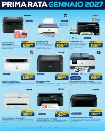 Volantino Euronics Bruno Pagina 23: Stampante laser Brother HL-L1240W €89,99, HP Multifunzione Inkjet OJ8125E €99,99