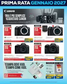 Volantino Euronics Bruno Pagina 38: Canon EOS R50 €799,99, Canon EOS R100 €499,99