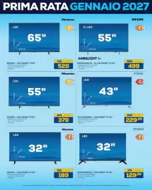 Volantino Euronics Bruno Pagina 6: Hisense 55A69S - LED SMART TV 55" €379,00, STRONG LED SMART TV 32" €129,99