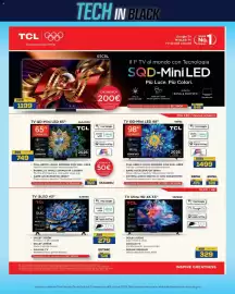 Volantino Euronics Bruno Pagina 7: TV QD-Mini LED 65" TCL €749,00, TCL TV QLED 43" €279,00