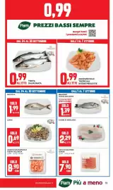 Volantino Pam Pagina 11: Code di mazzancolle Tesori dell'Arca €8,90, Branzino Tesori dell'Arca €1,39