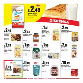 Volantino Sì con te Market Pagina 10: Biscotti Giampaoli €1,95, Latte italiano Granarolo parzialmente scremato €0,89