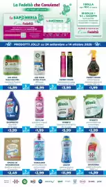 Volantino La Saponeria Pagina 4: Amuchina additivo bucato €4,99, Winni's ammorbidente concentrato €2,99