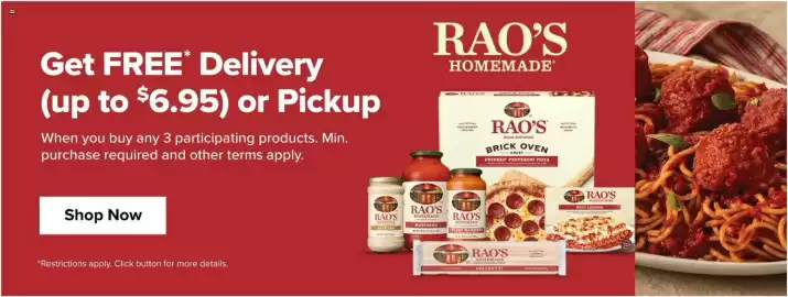 Stop&Shop weekly ad week 39 Page 3: Get FREE* Delivery (up to $6.95) or Pickup When you buy any 3 participating products