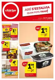 Folleto Supermercados Charter Página 1: Grefusa mix 5 mistercorn €1,65, La Lechera mousse crujiante chocolate €2,49