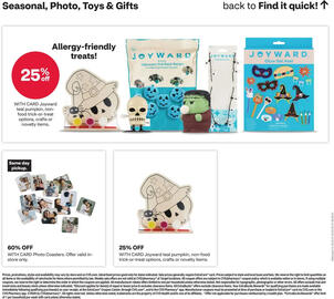CVS weekly ad week 40 Page 20: With Card Photo Coasters