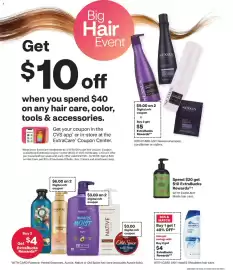 CVS weekly ad week 40 Page 6: Mielle rosemary mint strengthening shampoo, Nexxus shampoo, conditioner or stylers €9,00