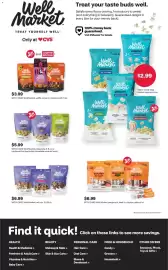 CVS weekly ad week 40 Page 7: Well Market pistachios or cashews €5,99, Well Market pepperoni, beef or chicken sticks €6,99