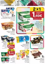 Folleto Supermercados El Jamón Página 21: Danone Activia Cremosos €1,44, Yogur Fresa o Limón La Lechera €1,09